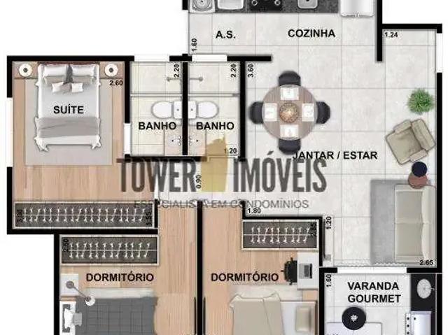 Apartamento para Venda em Valinhos/SP Jardim Panorama 3 Quartos