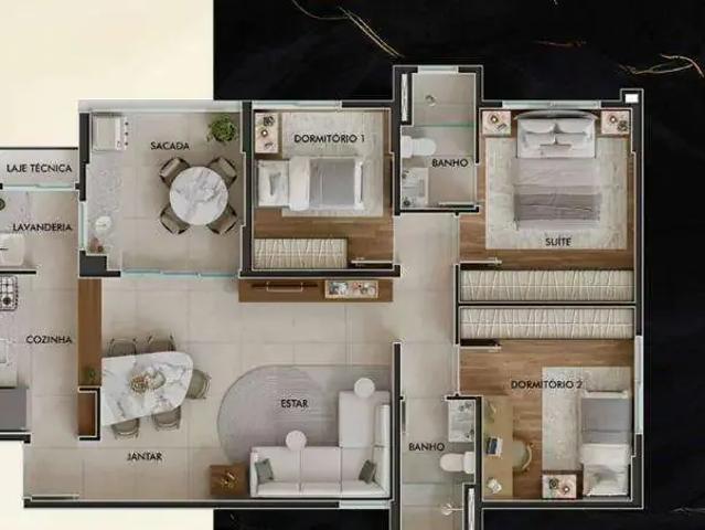Apartamento para Venda em Valinhos/SP Vila Olivo 3 Quartos