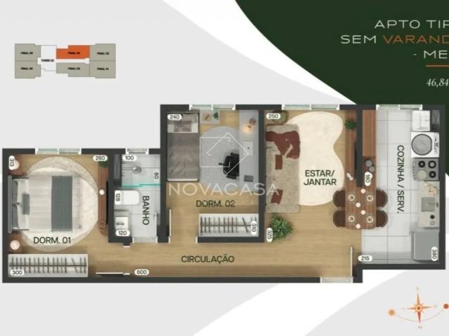 Apartamento para Venda em Vespasiano/MG São Damião 2 Quartos