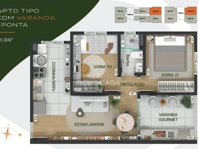 Apartamento para Venda em Vespasiano/MG São Damião 2 Quartos