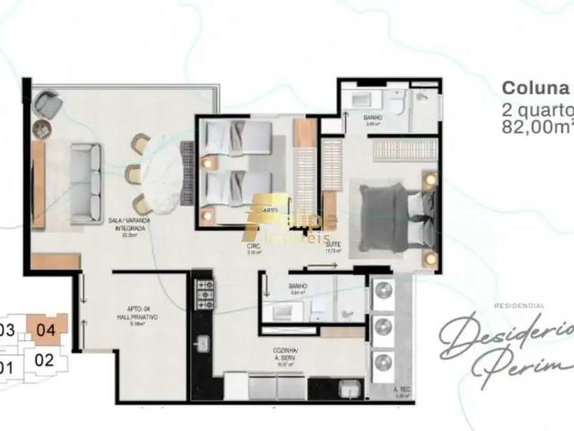Apartamento para Venda em Vila Velha/ES Praia de Itaparica 3 Quartos