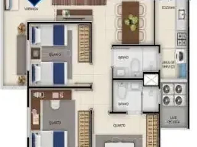 Apartamento para Venda em Vila Velha/ES Praia de Itaparica 2 Quartos