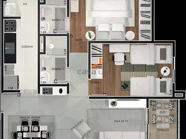 Apartamento para Venda em Vinhedo/SP Jardim Eldorado 2 Quartos