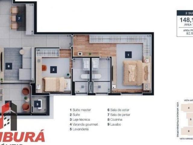 Apartamento para venda em Vl. Ocidental Splendori de 148.00m² com 2 Quartos e 2 Garagens
