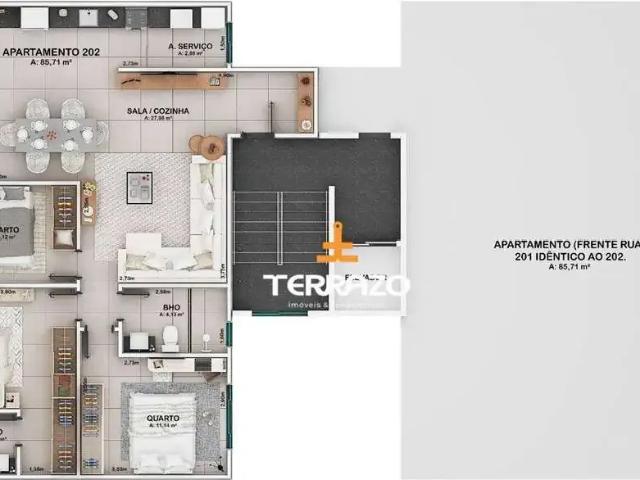 Apartamento para Venda em Volta Redonda/RJ Jardim Belvedere 2 Quartos