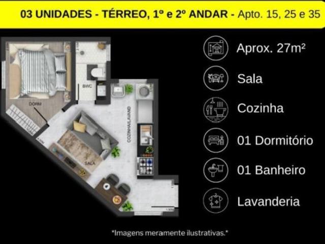 Apartamento para Venda por R$249.900,00 com 52m², 1 dormitório, 1 banheiro e 1 cozinha Vila rui ba