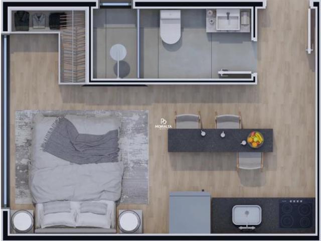 Apartamento Studio em Frente ao Teatro Paiol no Rebouças