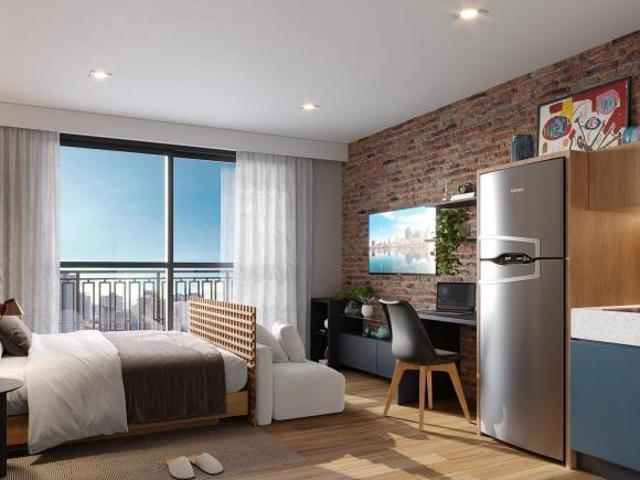 apartamento studio NR novo 23 m² metrô Brooklin São Paulo