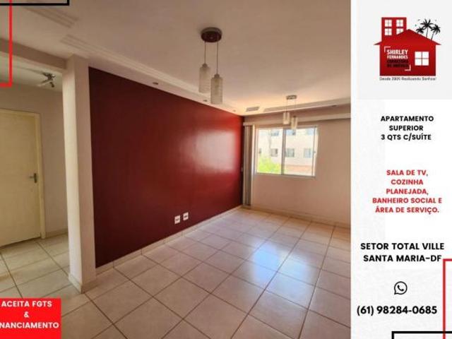 Apartamento Superior 3 qts c/Suíte Qd. 101 SetorTotal Ville DF