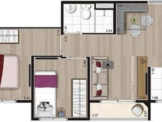 Apartamentos 2 dormitórios, varanda e vaga no Programa MINHA CASA MINHA VIDA