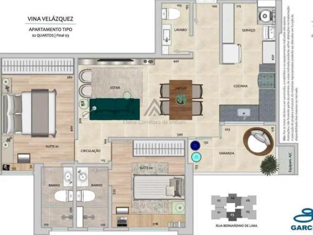 Apartamentos 2 Quartos à Venda no Gutierrez BH