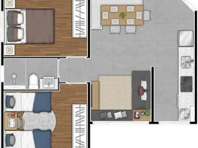 Apartamentos à venda com 2 quartos com 45 m² em Jd. Nova Itapevi Itapevi