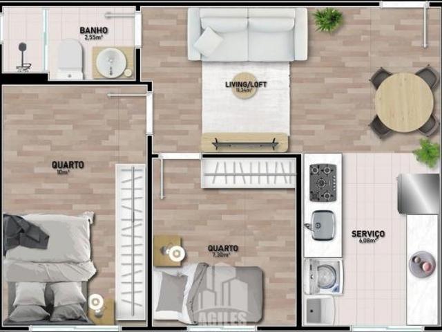 Apartamentos de 1 e 2 quartos em Paranaguá