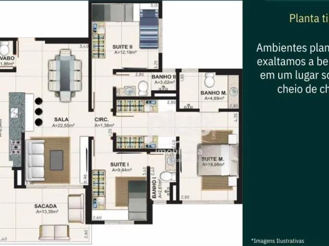 Apartametno de luxo com 3 suítes na 603 sul palmas/to