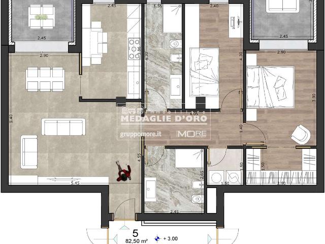 APP.TO NUOVO 2 CAMERE 2 BAGNI