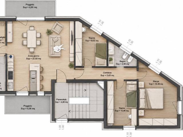 appartamento 3 stanze in vendita a Caldonazzo, Centro