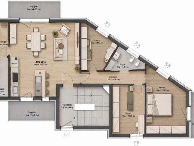 appartamento 3 stanze in vendita a Caldonazzo, Centro