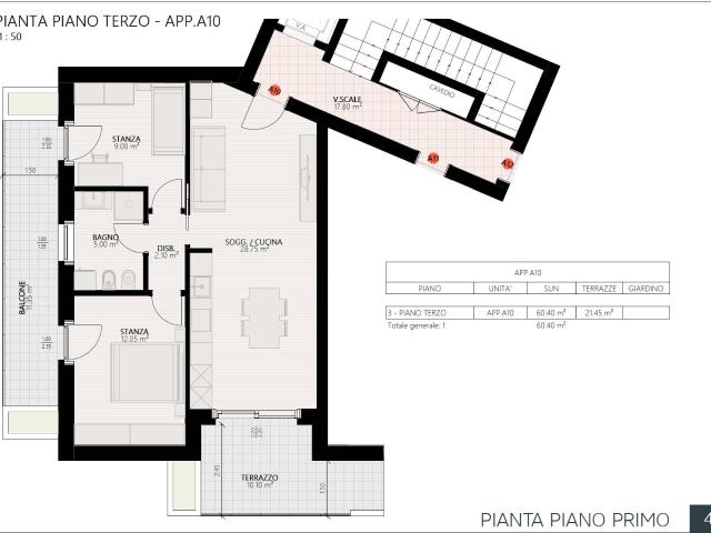Appartamento 2 stanze in vendita a Trento, Piedicastello