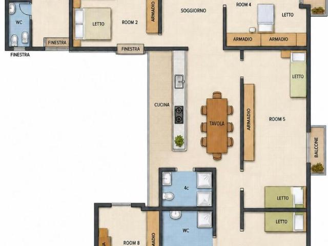 Appartamento 8 camere da letto, Naples Naples 80139 DS105199167