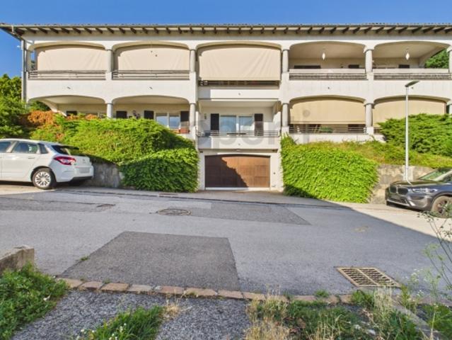 Appartamento con Grande terrazza, piscina condominiale e camino a legna