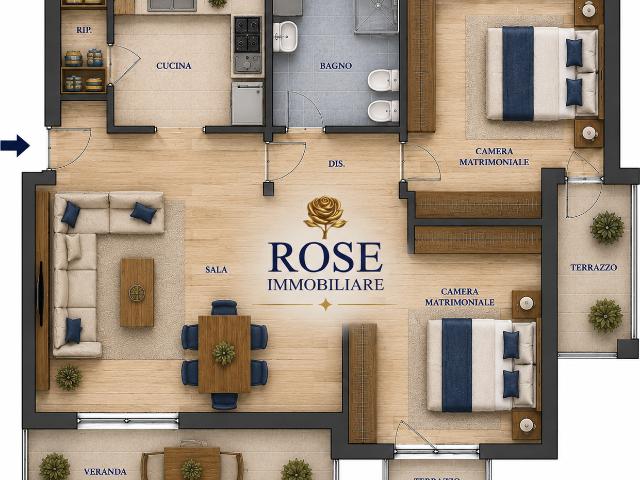 Appartamento con terrazzo a Livorno