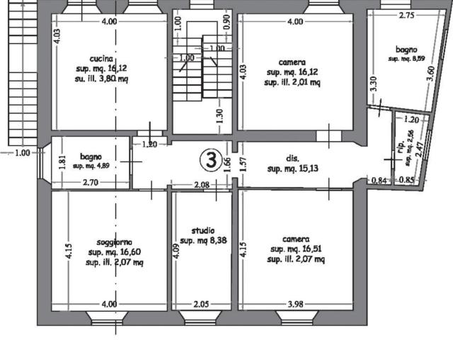 Appartamento con terrazzo, Capannori lunata