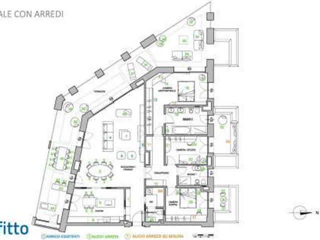 Appartamento arredato con terrazzo Milano