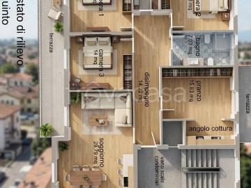 Appartamento in affitto a Montevarchi via Ammiraglio Burzagli, arredato, giardino privato, terrazzo TrovaCasa