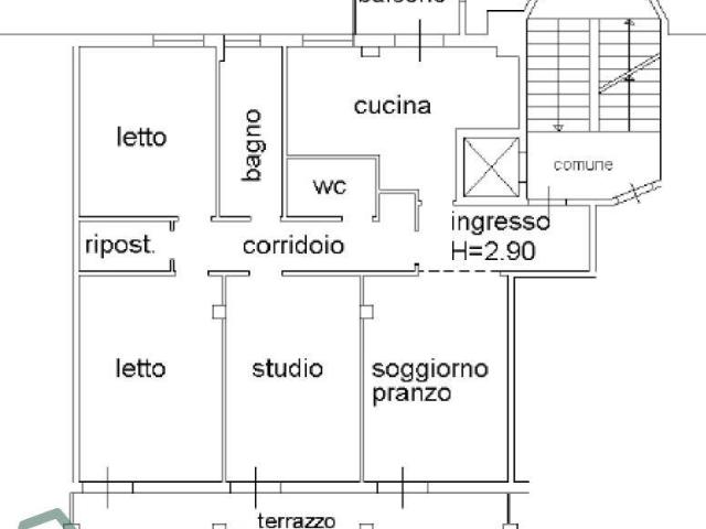 Appartamento in affitto a Cesena via Cesare Battisti, non arredato/vuoto, ascensore, centrale TrovaCasa