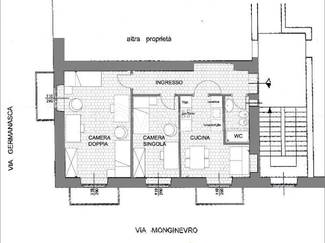 Appartamento in in affitto da privato a Torino via Monginevro, 19, arredato, da privato, riscaldamento centralizzato TrovaCasa