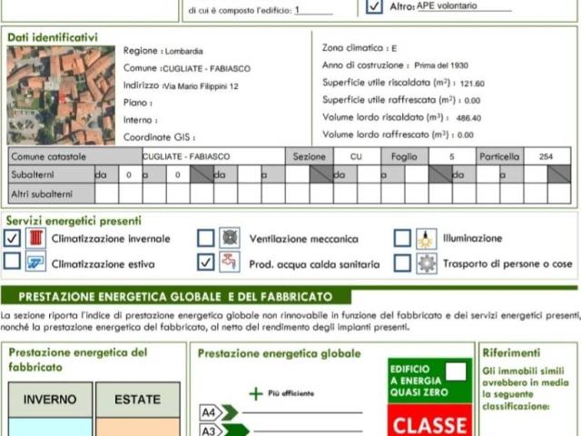 Appartamento in vendita a Cugliate Fabiasco VA