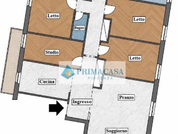 APPARTAMENTO in VENDITA a PIACENZA CENTRO STORICO di 5 vani