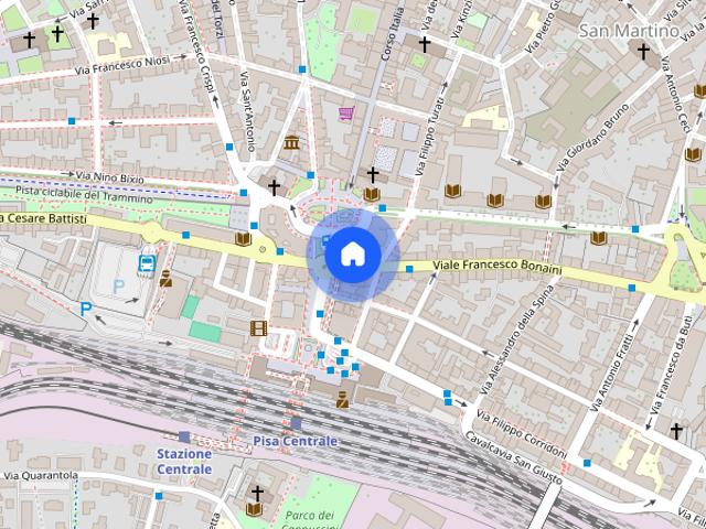 Appartamento trilocale luminoso 60 mq centro pisa