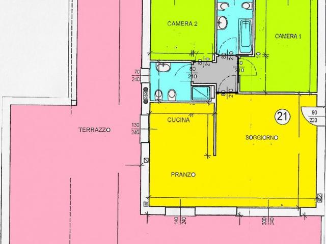 Appartamento trilocale 142mq