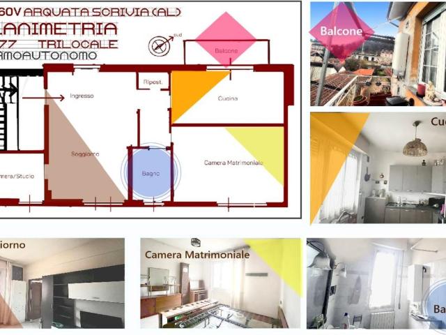 Appartamento trilocale 77mq