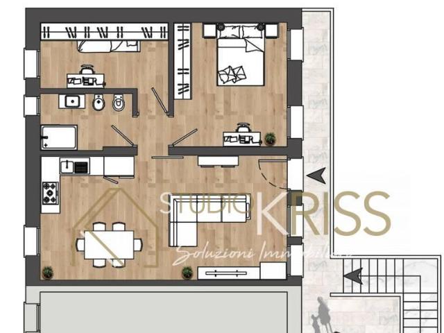 Appartamento trilocale 77mq