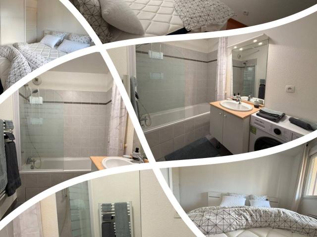 Appartement 45 m2 chaleureux avec terrasse de plus de 14m2 et un garage en sous terrain