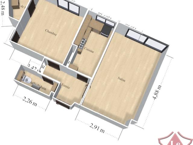 Appartement 46 m² at Grasse 06520, France