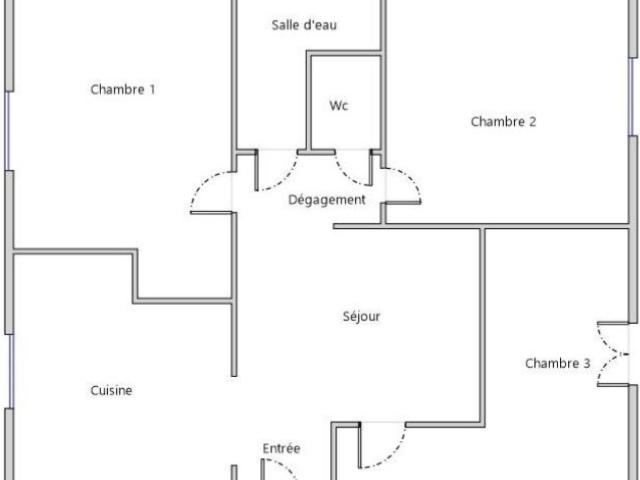 Appartement 4 pièces, 53 m² à louer à Grenoble 38100