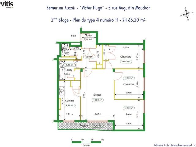 Appartement 4 pièces 65 m²