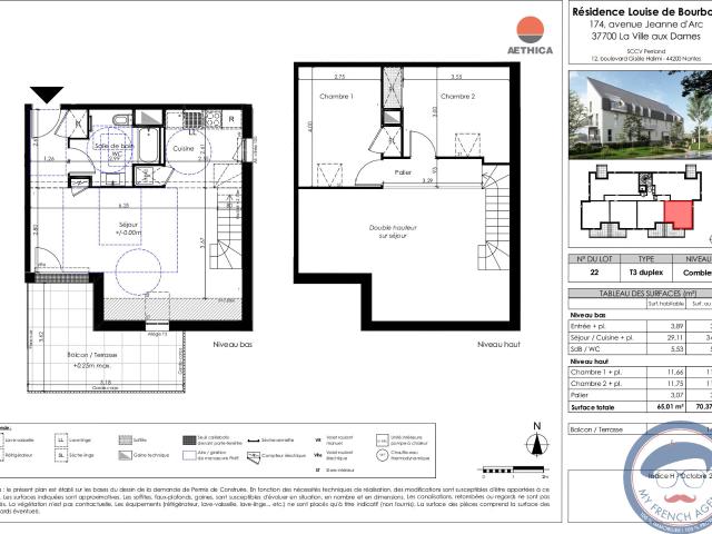 Appartement 4 pièces 65 m²