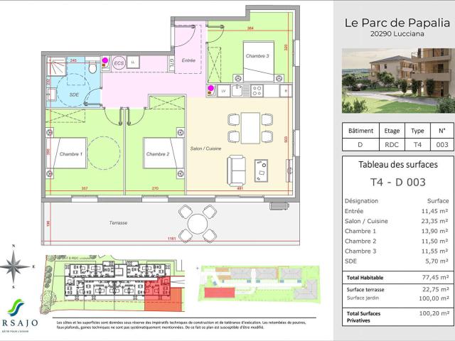 Appartement 4 pièces 77 m²