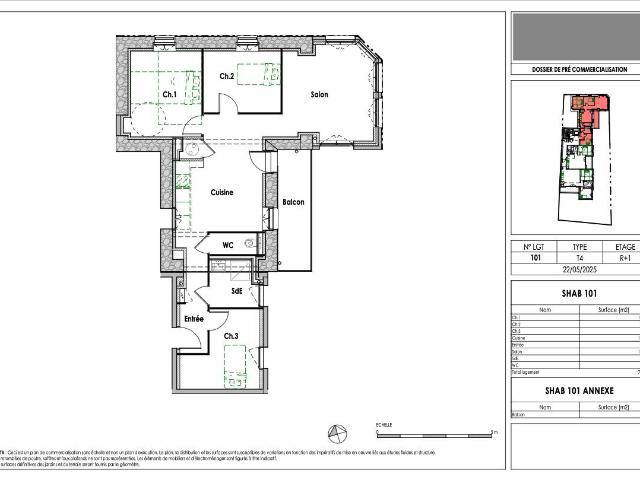 Appartement 4 pièces 77 m²