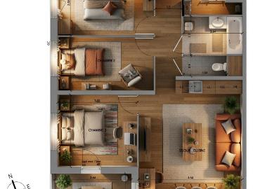 Appartement 4 pièces 76 m²
