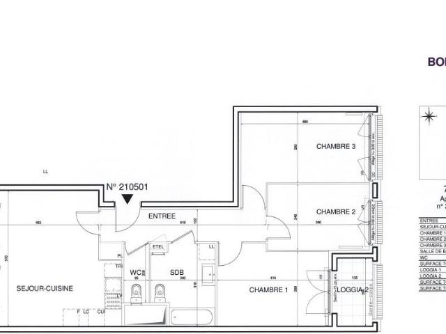 Appartement 4 pièces 76 m²