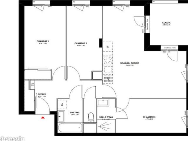 Appartement 4 pièces 78 m²
