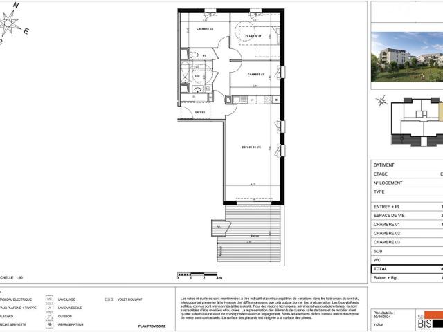 Appartement 4 pièces 83 m²