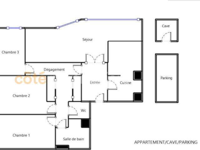 Appartement 4 pièces 83 m²
