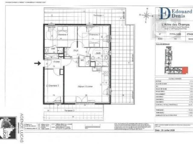 Appartement 4 pièces 83m²