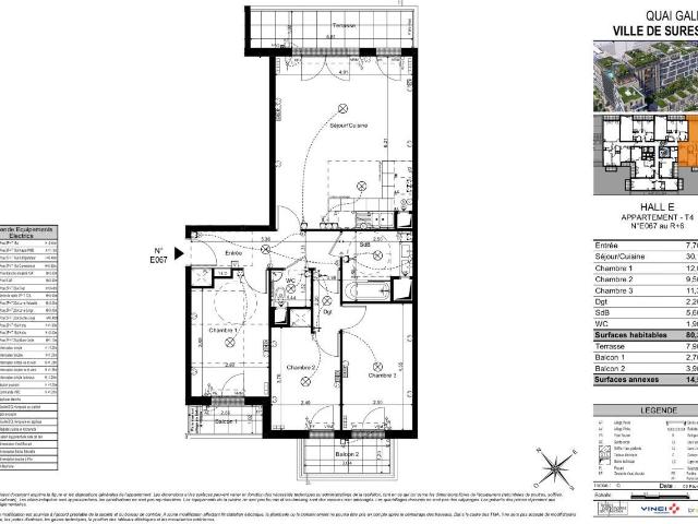 Appartement 4 pièces 80 m²
